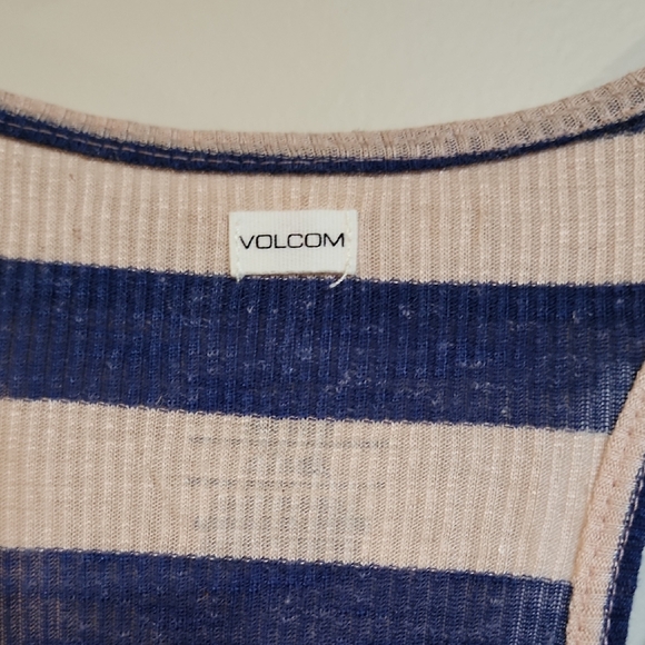 Volcom Striped Blue and White Tank Top - Picture 3 of 3